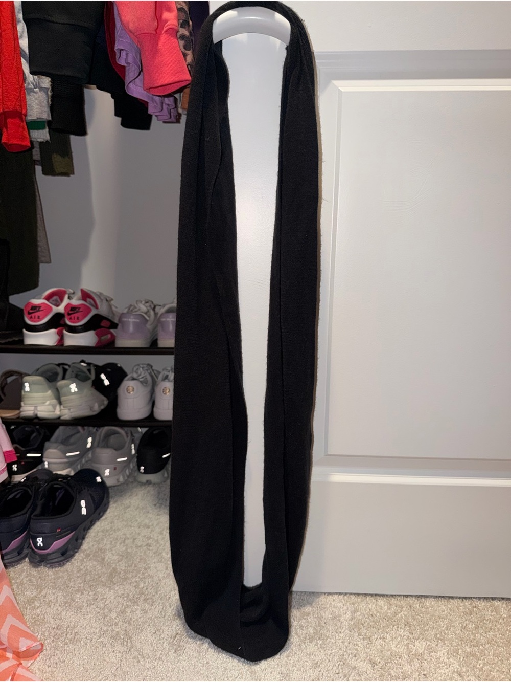Black Knit Infinity Scarf